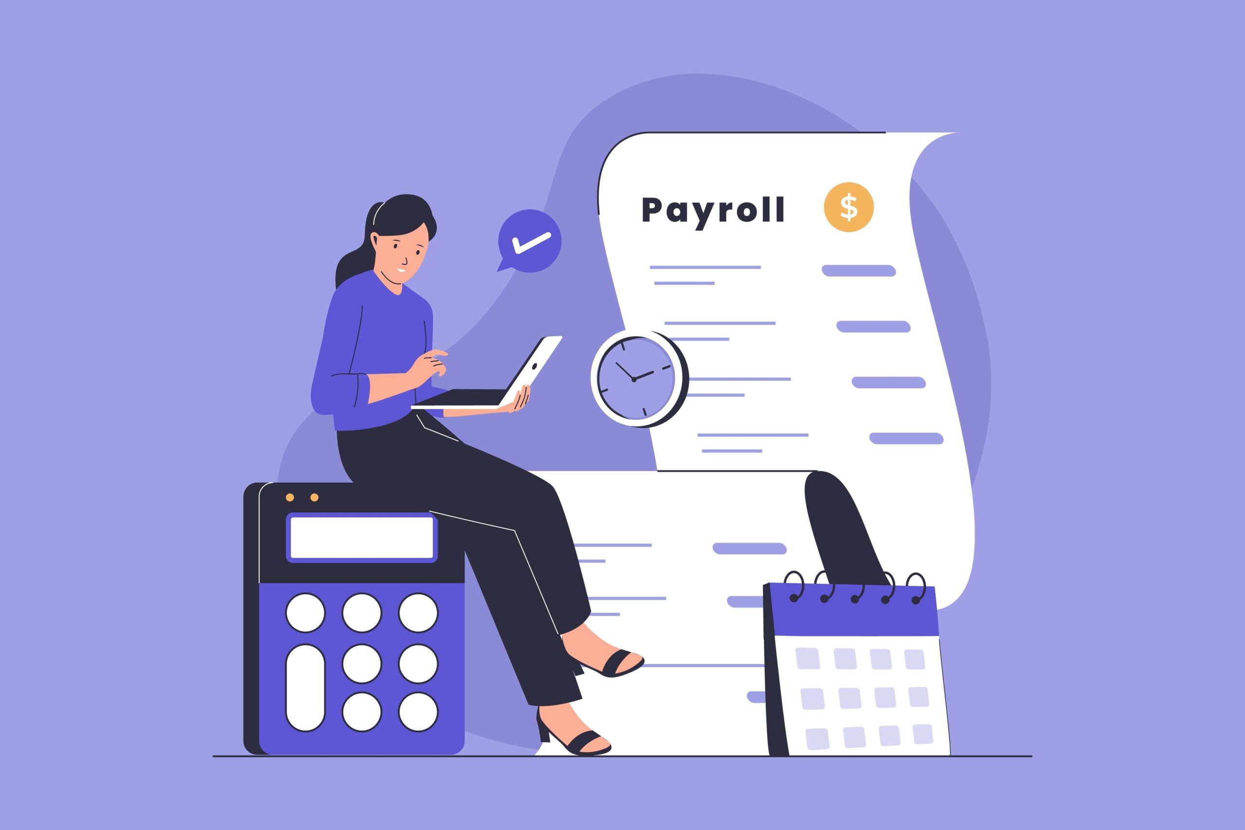 Salary,Payroll,System,Vector,Illustration.,Illustrations,For,Websites,,Landing,Pages,