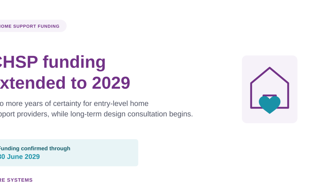 CHSP funding extended to 2029: what it means for Care Providers